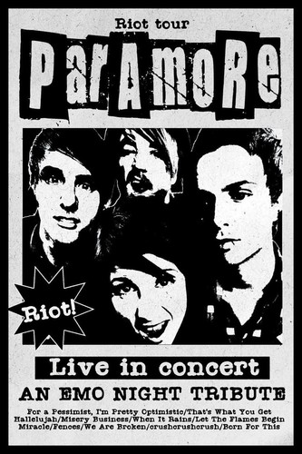 Poster concerto paramore 2008 - concerto,