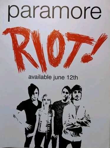 Paramore riot poster - paramore, riot!